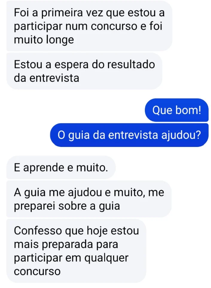Testemunho de mentorada — chamada para entrevista