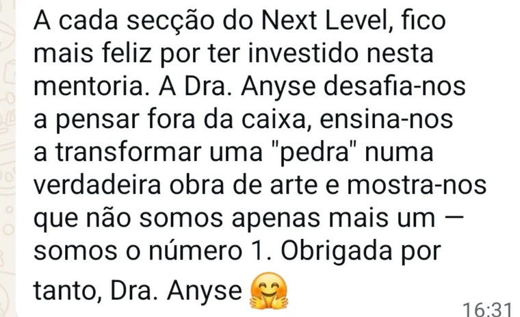 Testemunho de mentorada — Next Level